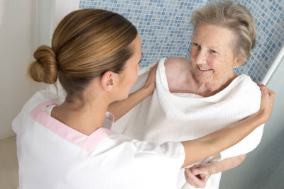 bathing the elderly