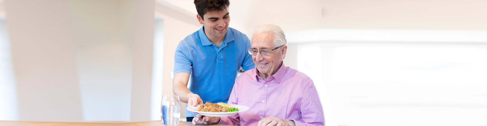 caregiver assisting the elderly